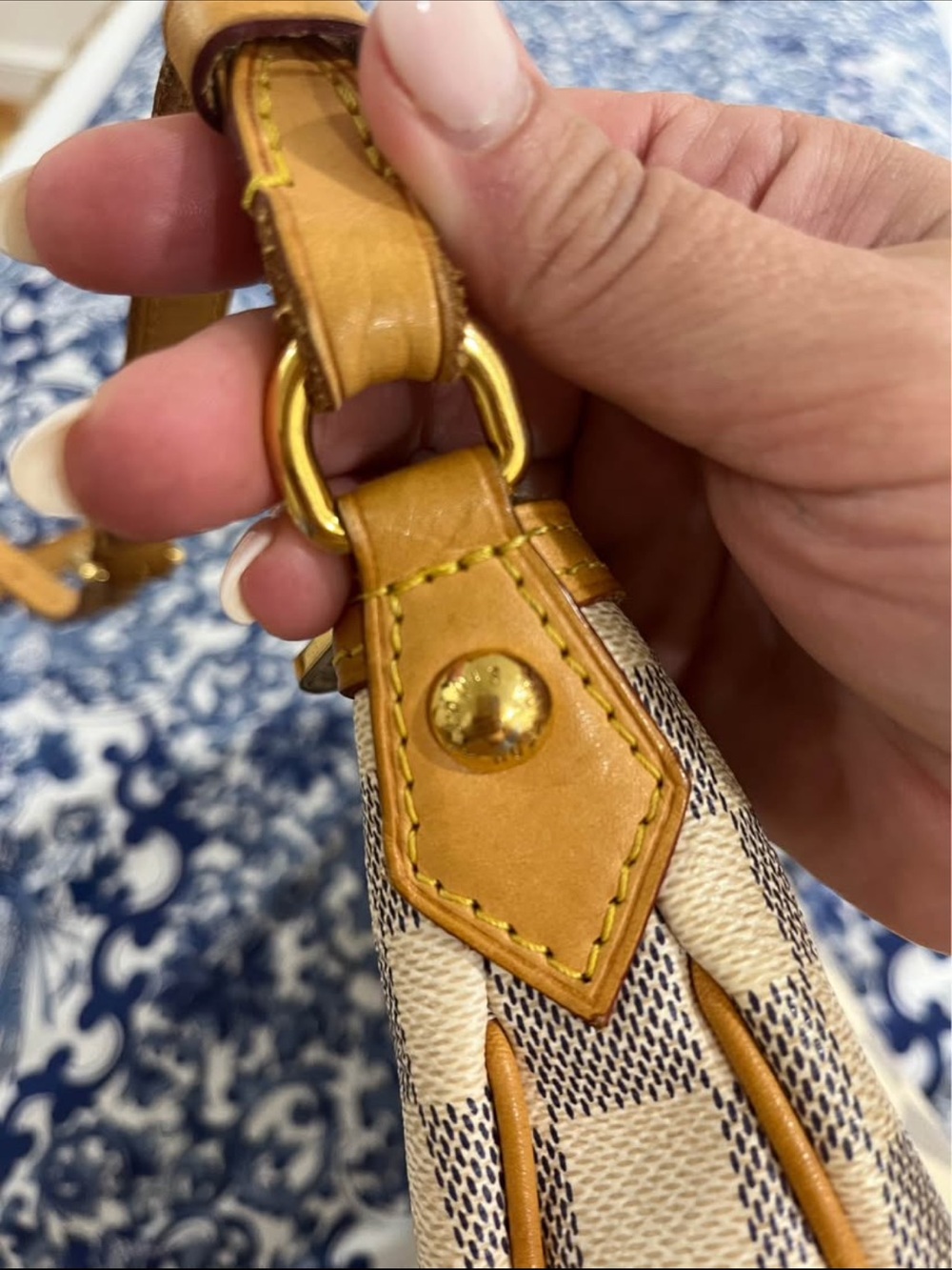 Louis Vuitton Damier Azur Crossbody Bag Siracusa PM - Picture 7 of 8